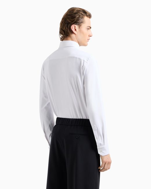 Camicia Slim Fit di Giorgio Armani in White da Uomo
