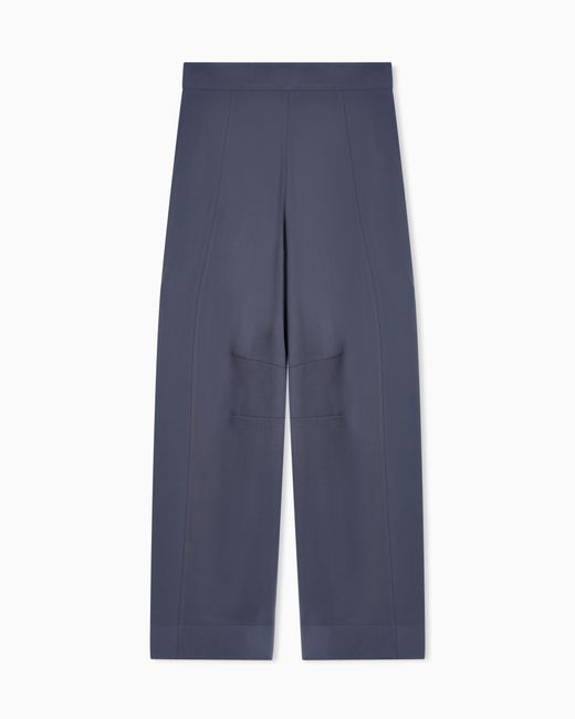 Giorgio Armani Blue Technical-Cady Trousers