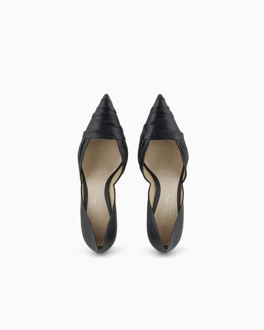 Giorgio Armani White Nappa Leather Court Shoes