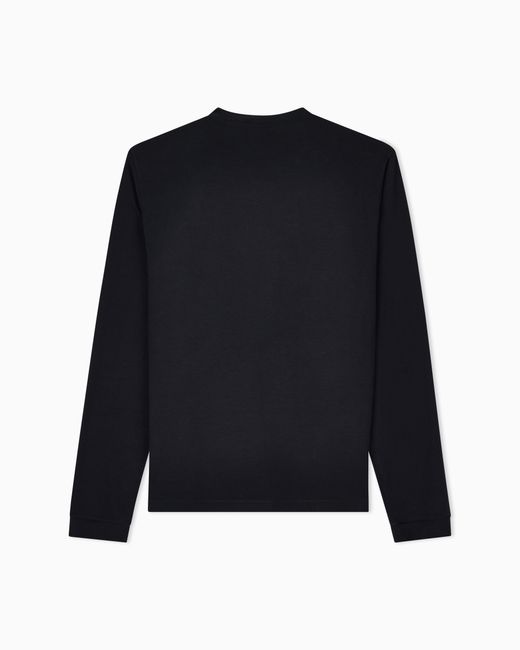 Giorgio Armani Blue Long Sleeve Jumper for men
