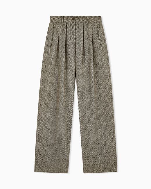 Giorgio Armani Gray Armani/Archivio Fw1990 Pleat Trousers