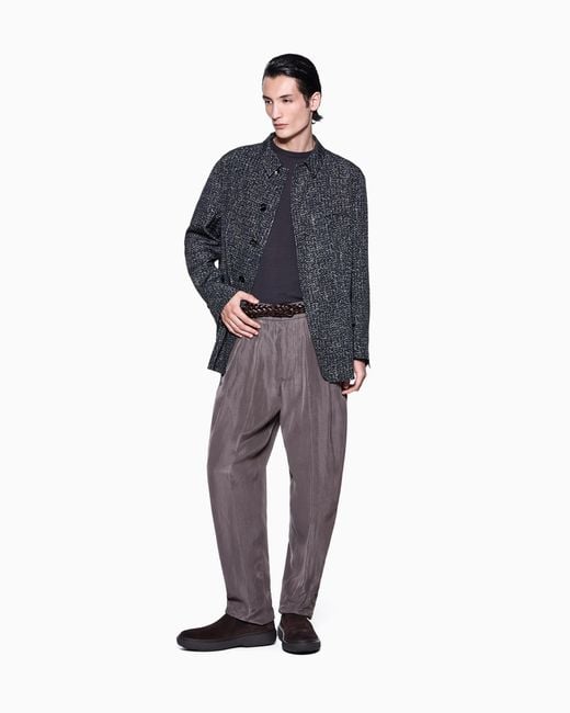 Giorgio Armani Blue Crew Neck Jumper for men