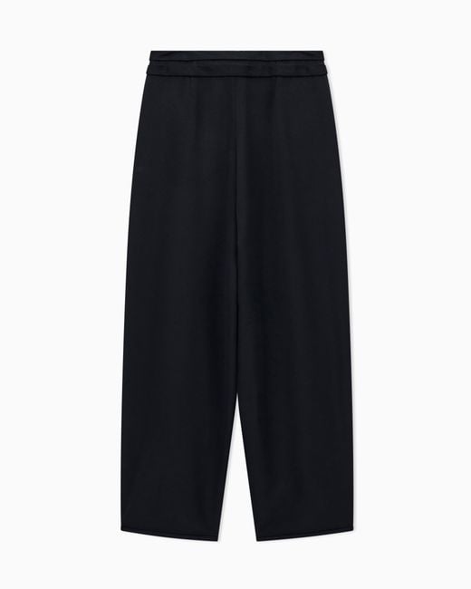 Giorgio Armani Blue Trousers Regular Fit Pleated