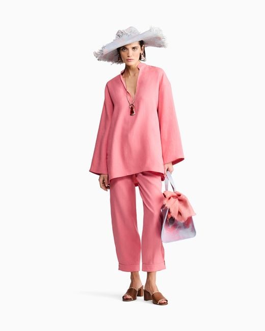 Giorgio Armani Pink Hemp Shirt
