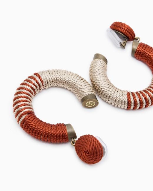 Giorgio Armani Red Hoop Earrings