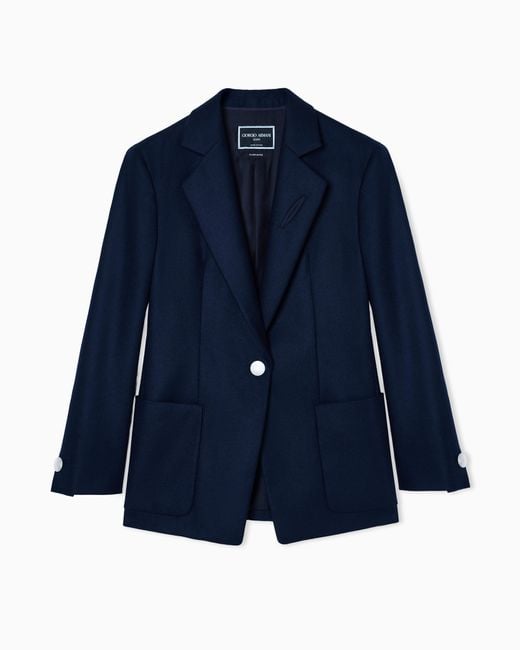 Giorgio Armani Blue Cashmere Jacket
