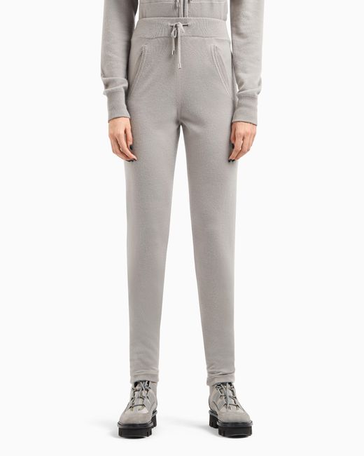 Giorgio Armani Gray Neve Interlock-Hose Aus Kaschmir
