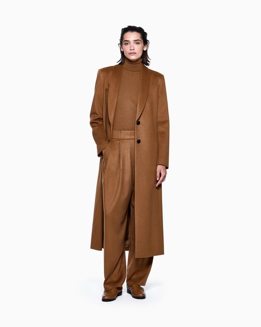 Giorgio Armani Brown Double-Pleat, Vicuña Wool Trousers