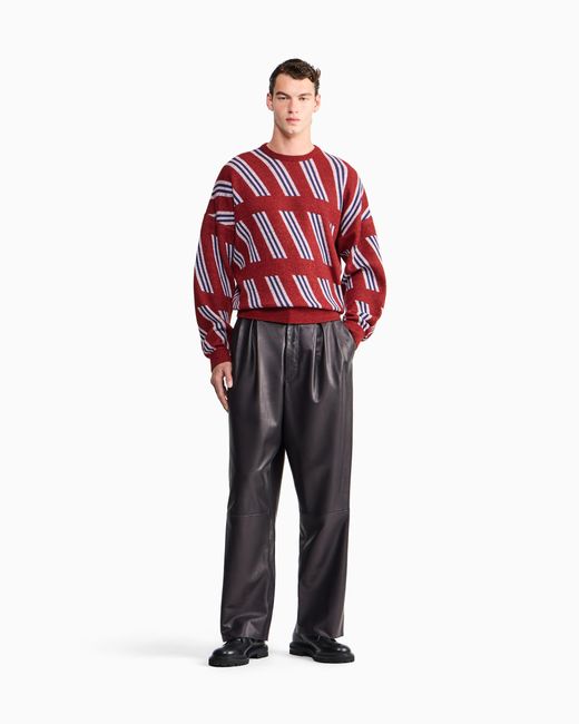 Giorgio Armani Red Armani/Archivio Ss1981 Crew-Neck Jumper for men