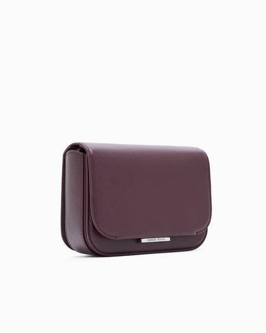 Giorgio Armani Purple Medium Leather Shoulder Bag