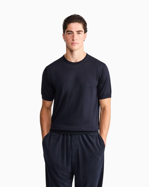 Giorgio Armani Blue Sweater Slim Fit for men