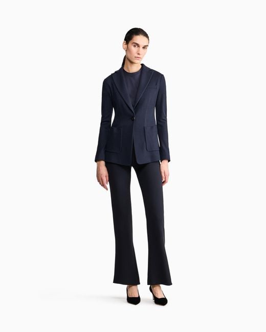Giorgio Armani Blue Single-Breasted Jacket
