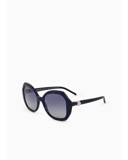 Giorgio Armani Blue Oversized Sunglasses