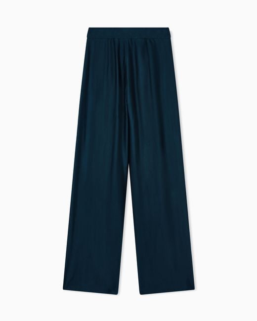 Giorgio Armani Blue Trousers With Pleats