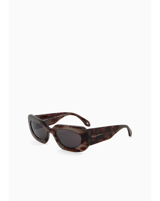 Giorgio Armani White 's Rectangular Sunglasses