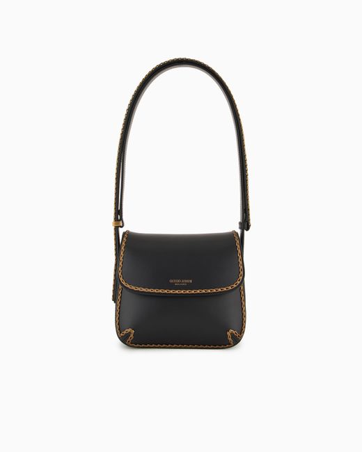 Giorgio Armani Black Tasche La Prima Aus Leder Mit Ziernahtdetails