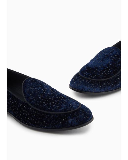 Loafers Giorgio Armani pour homme en coloris Blue