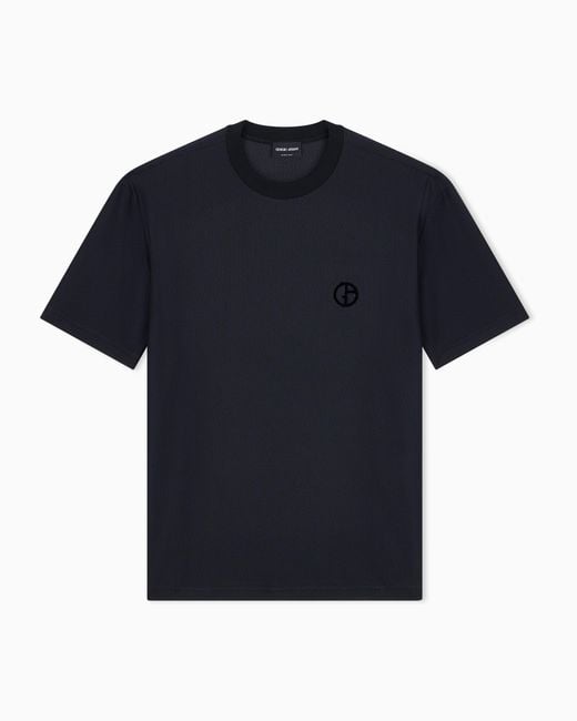 Giorgio Armani Blue T-Shirt Oversized for men