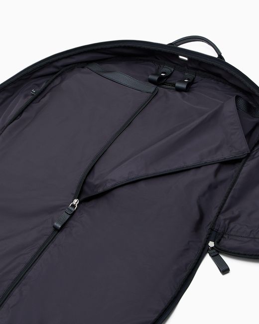 Giorgio Armani Black Nylon And Pebbled Leather Suit Carrier for men