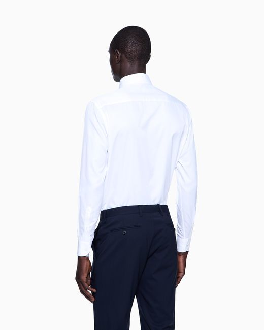 Giorgio Armani White Regular-Fit Luxury Cotton Shirt for men