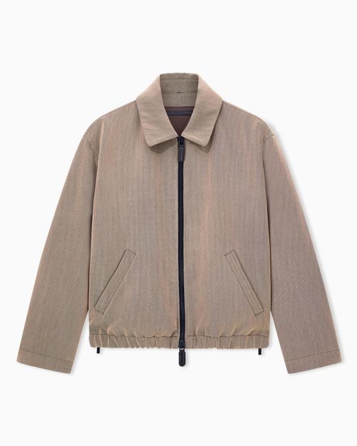 Giorgio Armani Brown Blouson Jacket Regular Fit for men