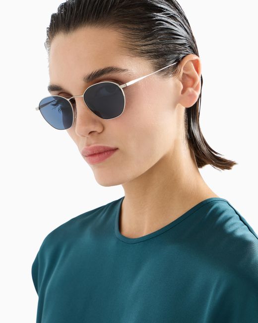 Giorgio Armani Blue Square Sunglasses for men