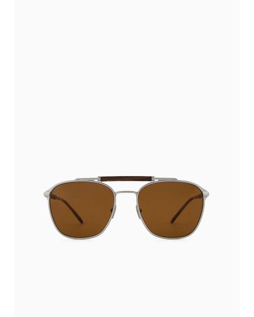 Giorgio Armani White Square Sunglasses for men
