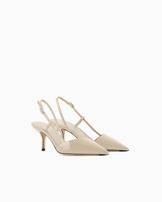 Giorgio Armani White Slingbacks