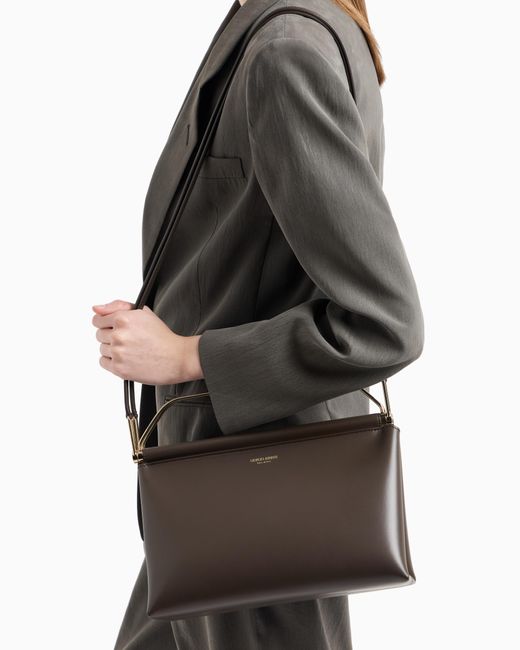 Giorgio Armani Brown Top Handle Bag