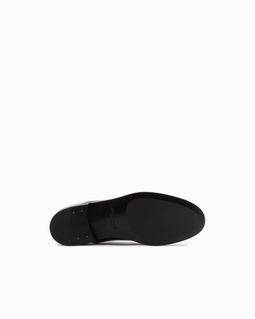 Giorgio Armani Black Patent Leather Oxfords for men
