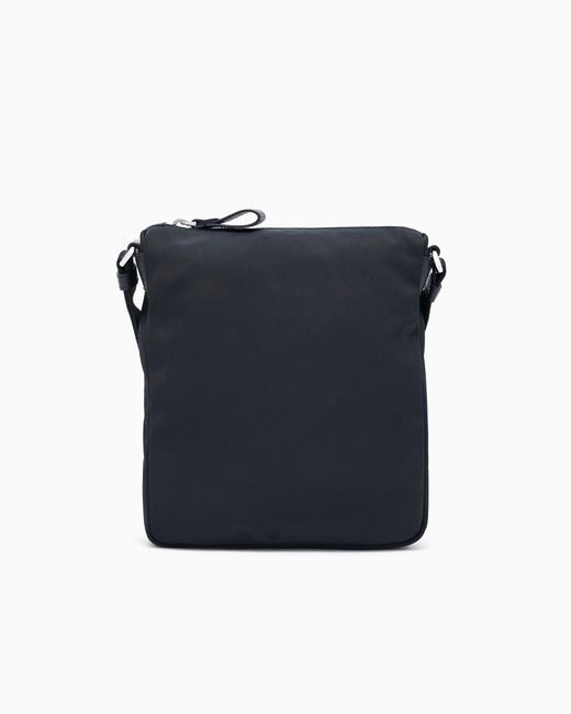 Giorgio Armani Asv Crossbody Bag Aus Nylon Und Genarbtem Leder in Black für Herren