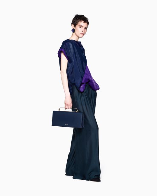 Giorgio Armani Blue Trousers With Pleats