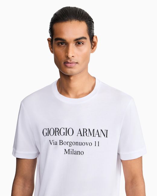 Giorgio Armani White Jersey T-Shirt for men