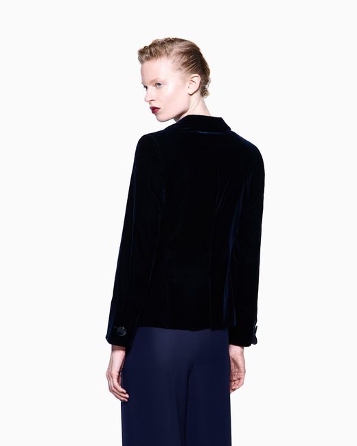 Giorgio Armani Blue Single-Breasted Jacket