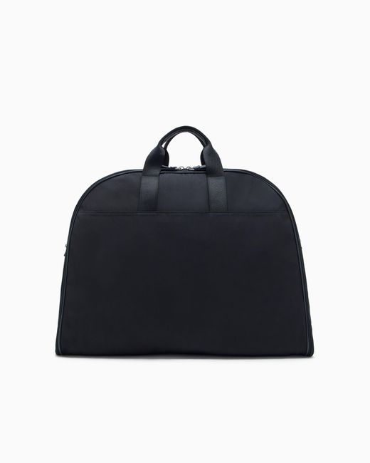 Giorgio Armani Umweltfreundlicher Kleiderbeutel Aus Nylon Und Vollnarbigem Leder in Black für Herren