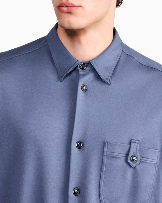 Giorgio Armani Blue Shirt Oversized for men