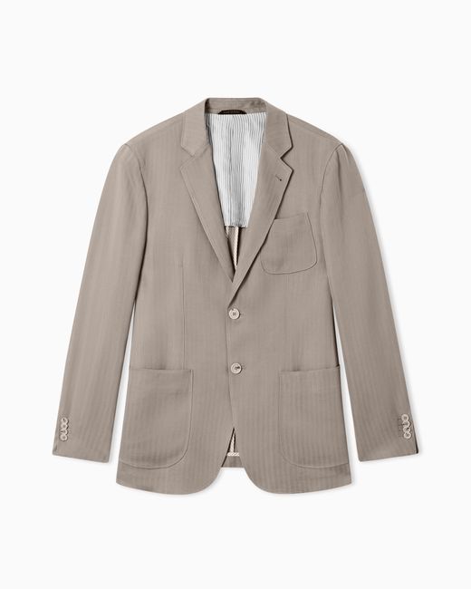 Giorgio Armani Gray Single-Breasted Jacket for men