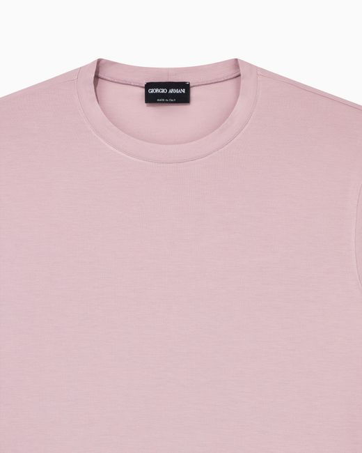 Giorgio Armani Pink Crew-Neck T-Shirt for men