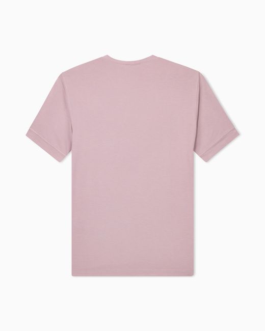 Giorgio Armani Pink Crew-Neck T-Shirt for men