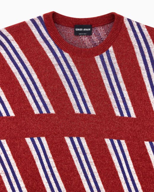 Giorgio Armani Red Armani/Archivio Ss1981 Crew-Neck Jumper for men