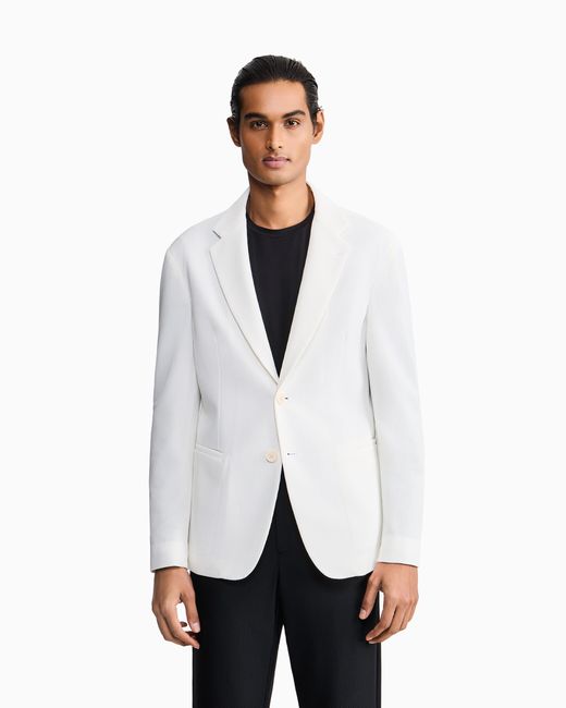Giorgio Armani White Single-Breasted Jacket for men
