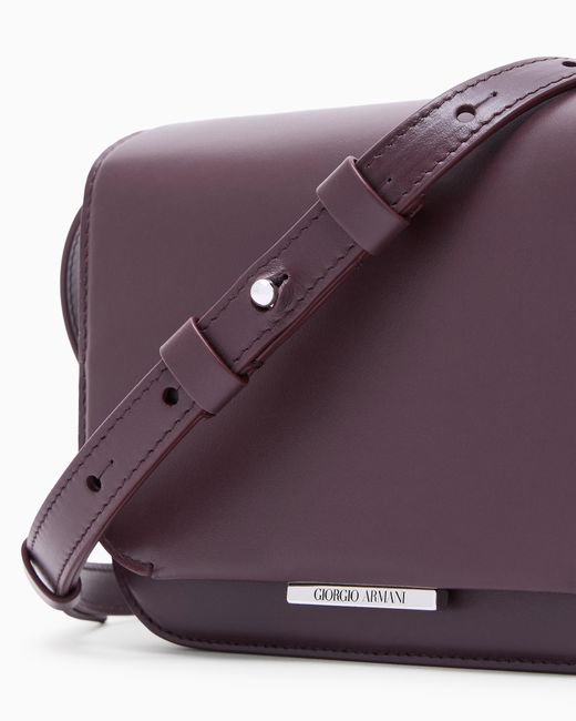 Giorgio Armani Purple Small Leather Shoulder Bag