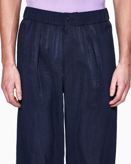 Giorgio Armani Blue Trousers Regular Fit for men