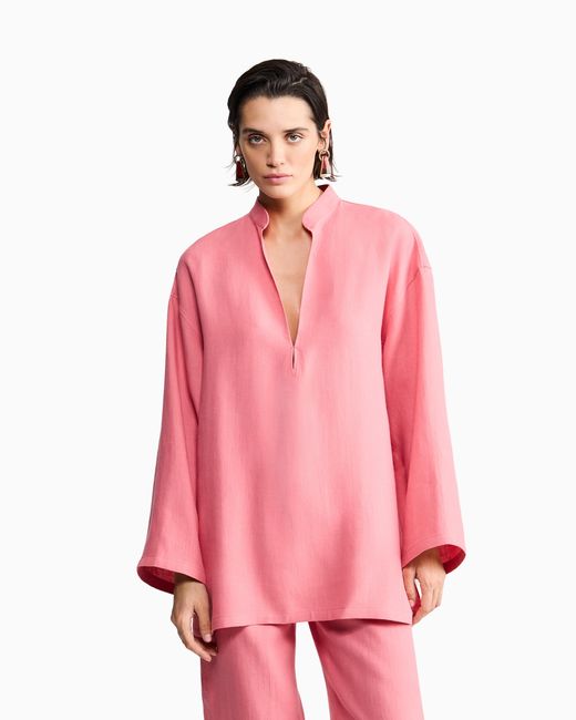 Giorgio Armani Pink Hemp Shirt