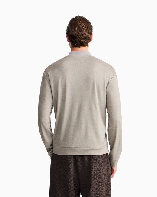 Giorgio Armani Gray Polo Shirt Regular Fit for men