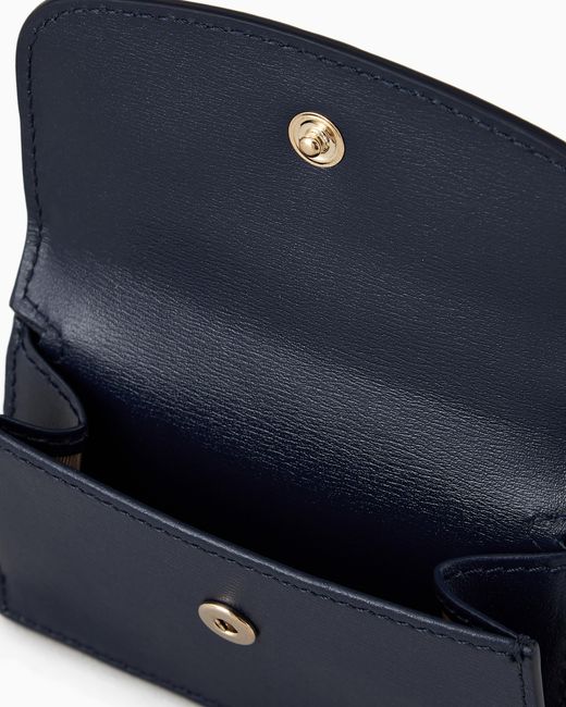 Giorgio Armani Blue Mini La Prima Trifold Wallet