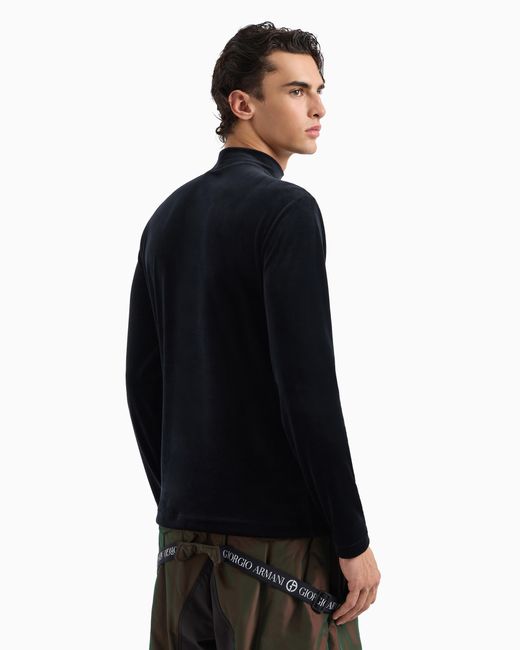 Neve Maglia A Lupetto di Giorgio Armani in Blue da Uomo