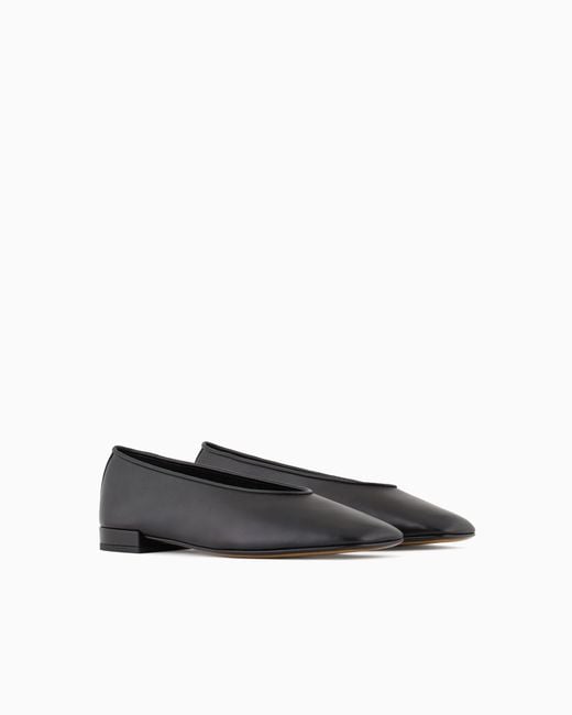 Giorgio Armani White X 10 Corso Como Calfskin Ballerinas