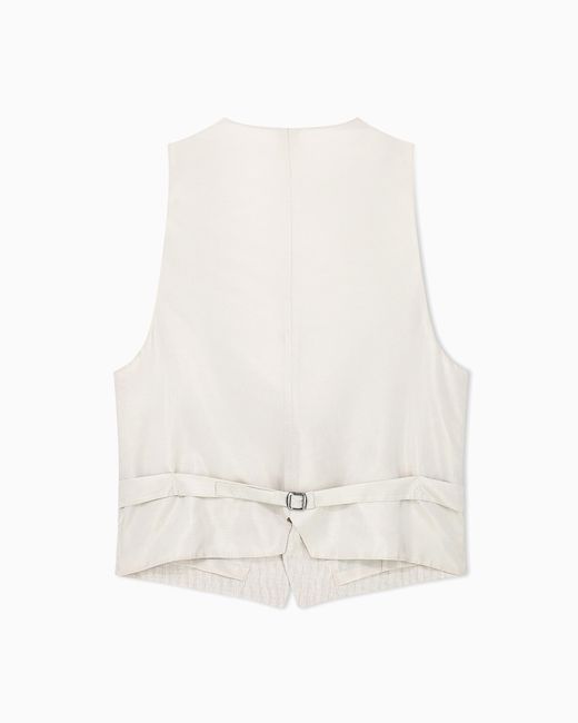 Giorgio Armani White Armani/Archivio Ss1990 Single-Breasted Waistcoat for men