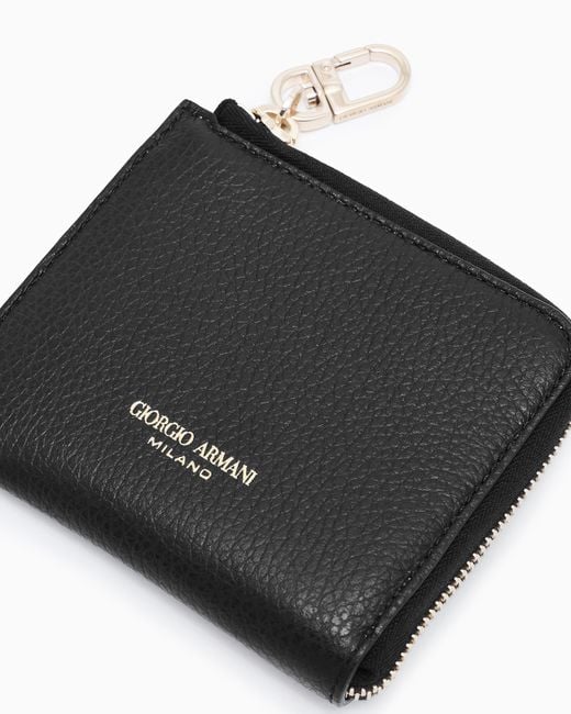 Giorgio Armani White Small Wrap-Around Zip Wallet